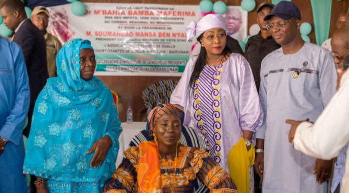 Cérémonie d’investiture de la présidente de l’Association des femmes Badegnan de Dualla: Dr M’Bahia Maférima Bamba appelle les cadres et fils du Worodougou à l’union et à la cohésion