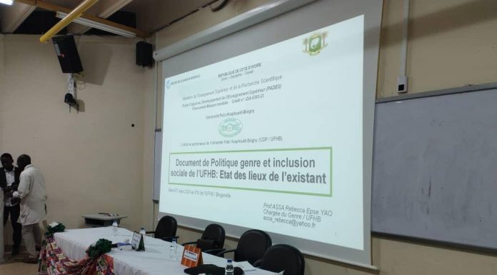 Enseignement Supérieur : Un atelier de validation de la politique du genre de l’Université Félix Houphouët-Boigny(UFHB) ouvert au Pôle scientifique et d’ innovation de Bingerville