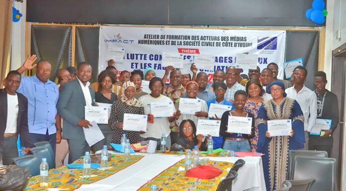 Côte d’Ivoire : Les acteurs des médias numériques et de la société civile formés sur les mécanismes de vérification de lutte contre les discours haineux
