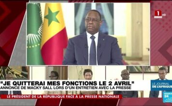 Présidentielle au Sénégal : Macky Sall annonce la fin de son mandat le 2 avril prochain