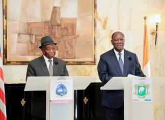 Côte d’Ivoire : Le Chef de l’État a eu un entretien avec son homologue libérien
