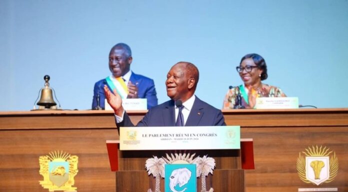 Côte d’Ivoire : Message du chef de l’Etat, sur l’état de la Nation, devant le Parlement réuni en Congrès