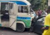 Côte d’Ivoire /Abidjan-Cocody : Un véhicule diplomatique (DGI) broyé par un ‘’Gbaka’’