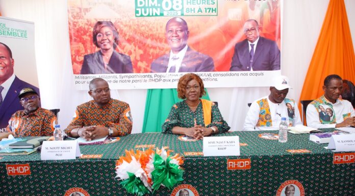 Précongrès RHDP du Bounkani / La Présidente Madame Nialé Kaba lance l’ouverture Officielle des travaux