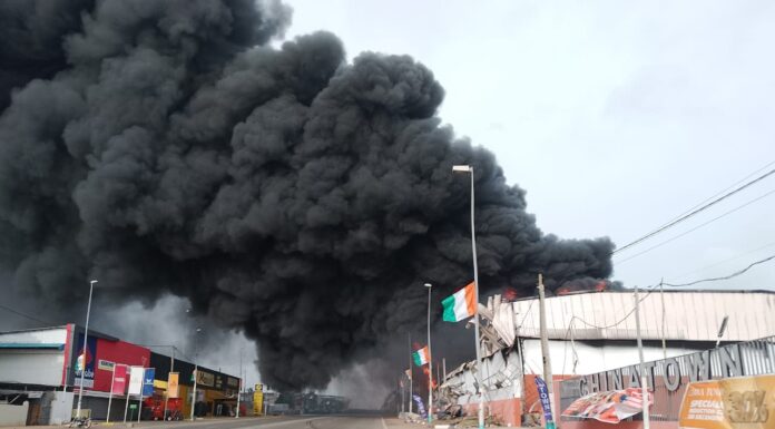 Côte d’Ivoire / Bouaké : Le centre commercial China Town réduit en cendres