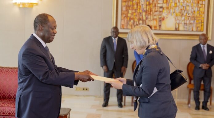 Côte d’Ivoire / Le Chef de l’État a reçu les Lettres de créance de quatre nouveaux Ambassadeurs accrédités en Côte d’Ivoire